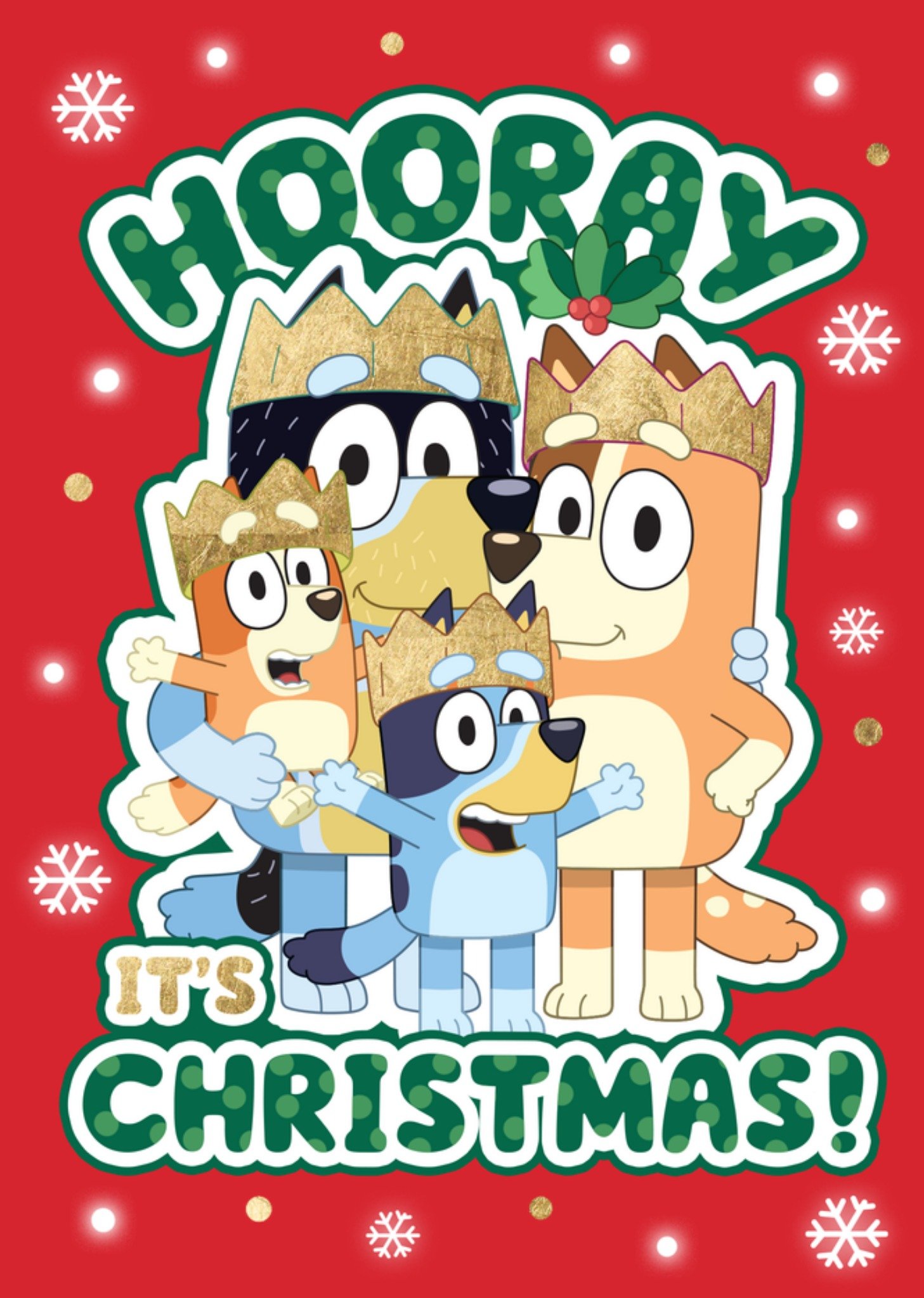 Bbc Bluey Hooray It's Christmas Card
