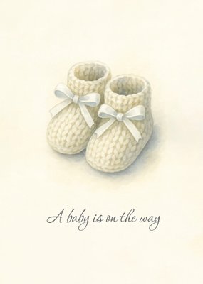 A Baby Is On The Way Illustrated Card