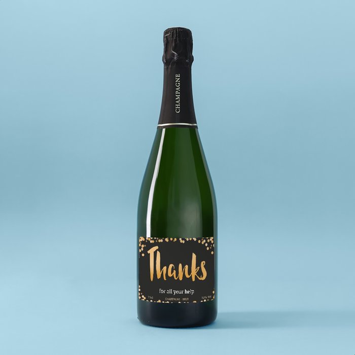 Personalised Thank You Champagne 75cl