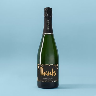 Personalised Thank You Champagne 75cl