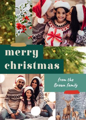 Photographic Photo Upload Christmas Card from the Family
