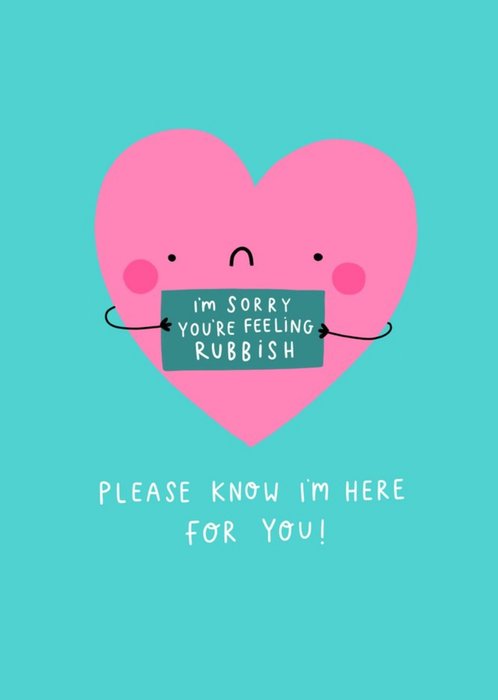 Jess Moorhouse Cute Illustrated Heart Sorry Card