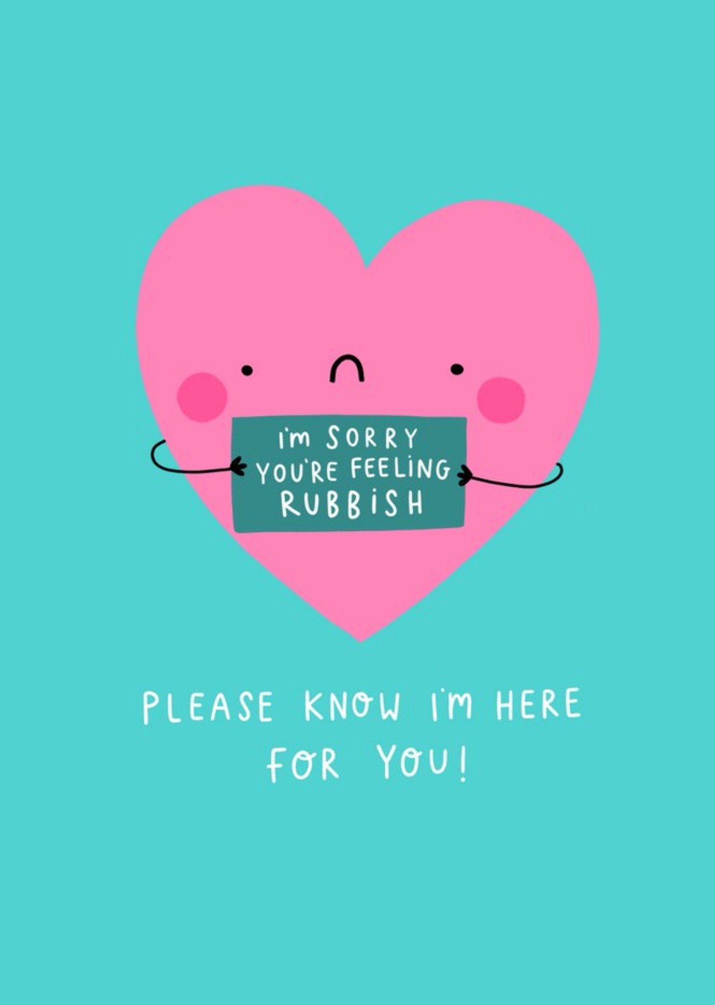 Moonpig Jess Moorhouse Cute Illustrated Heart Sorry Card