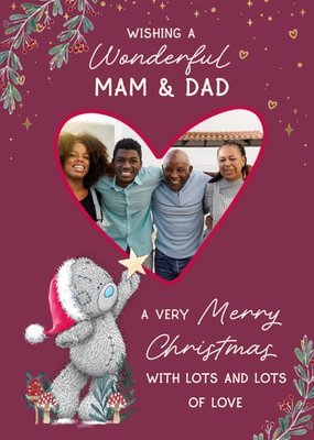 Tatty Teddy Mam & Dad Photo Upload Christmas Card