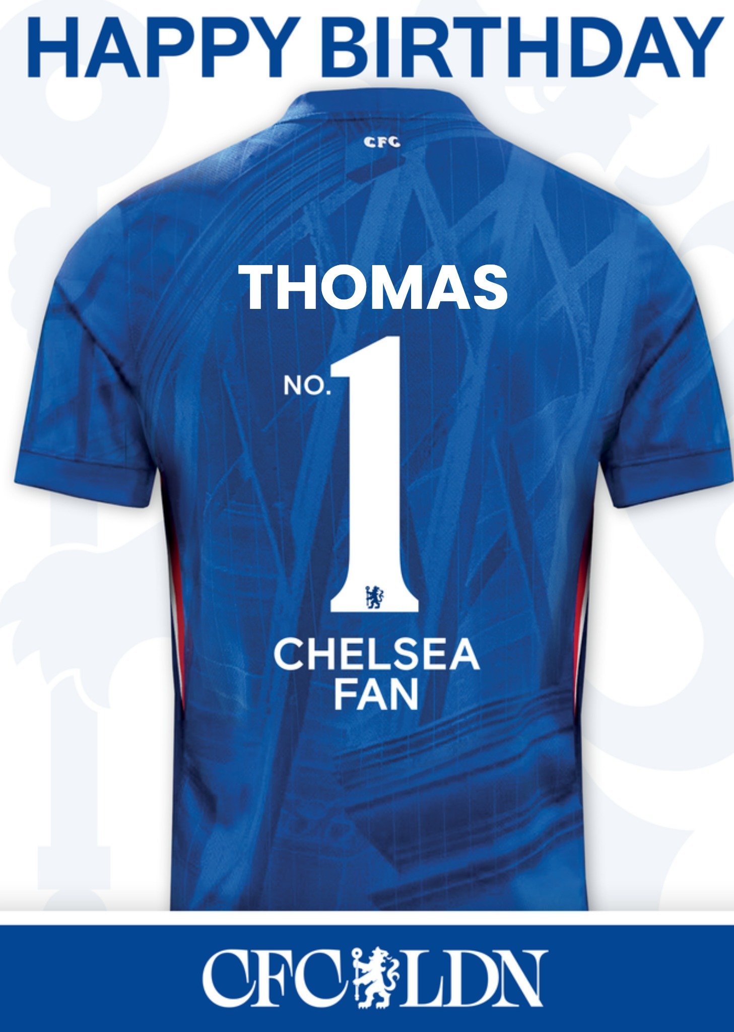 Moonpig Chelsea Fc No.1 Fan Birthday Card