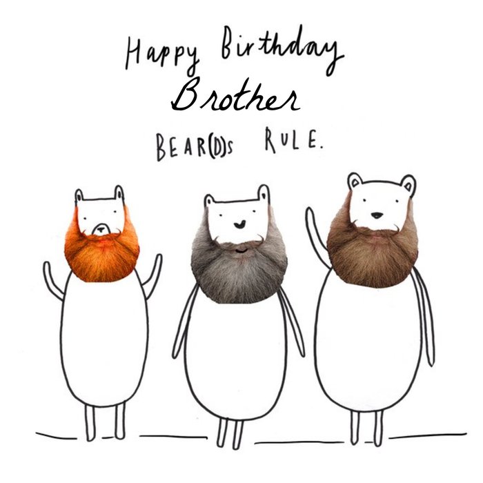 Bear(D)S Rule Birthday Brother Card