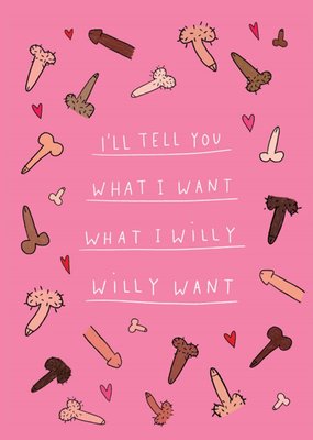 Scribbler I'll Tell You Want You Want What I willy Willy Want Card