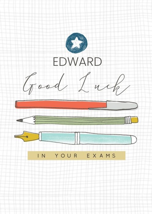 Illustrated Stationery Good Luck Card