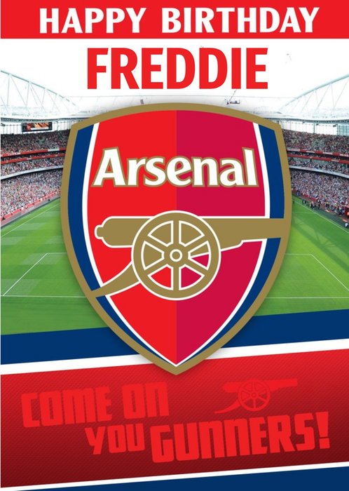 Arsenal FC Birthday Card - Come on you gunners!