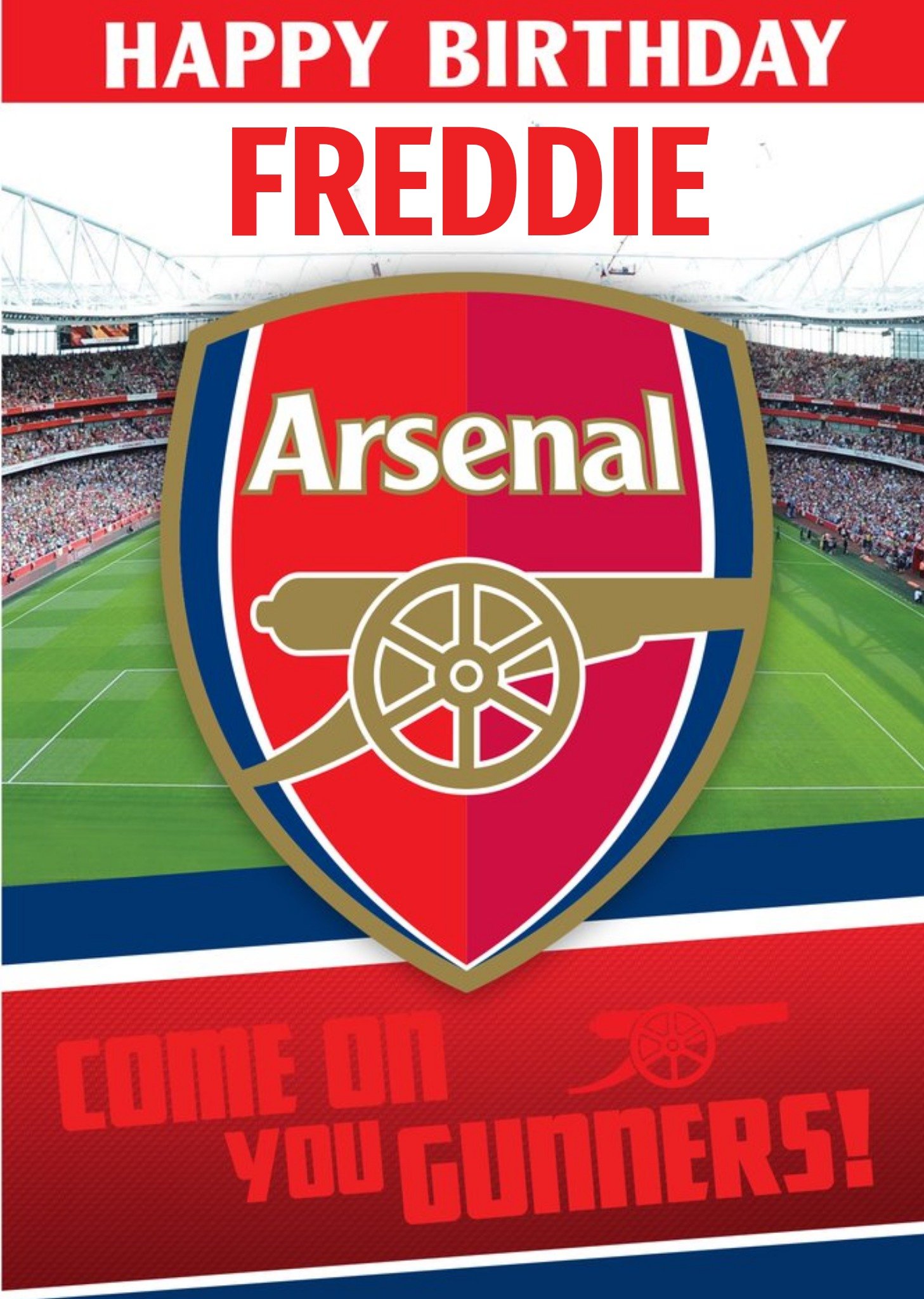 Arsenal Fc Birthday Card - Come On You Gunners