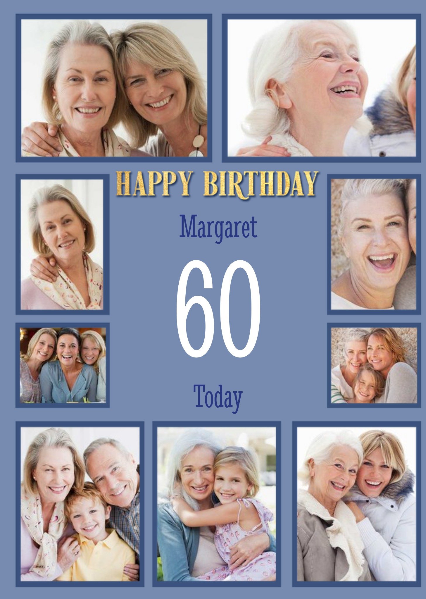 Moonpig Happy Birthday Multi Photo Upload Card
