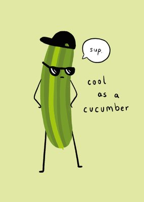 Cool As A Cucumber Illustrated Scribbler Card