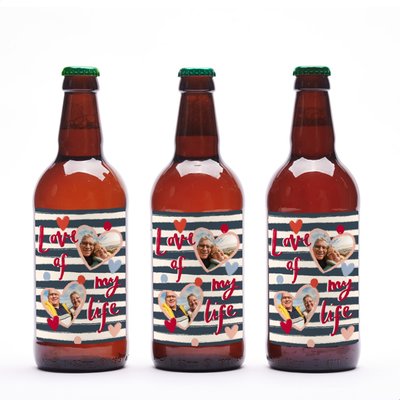 Personalised Love Of My Life Beer Trio 3x500ml