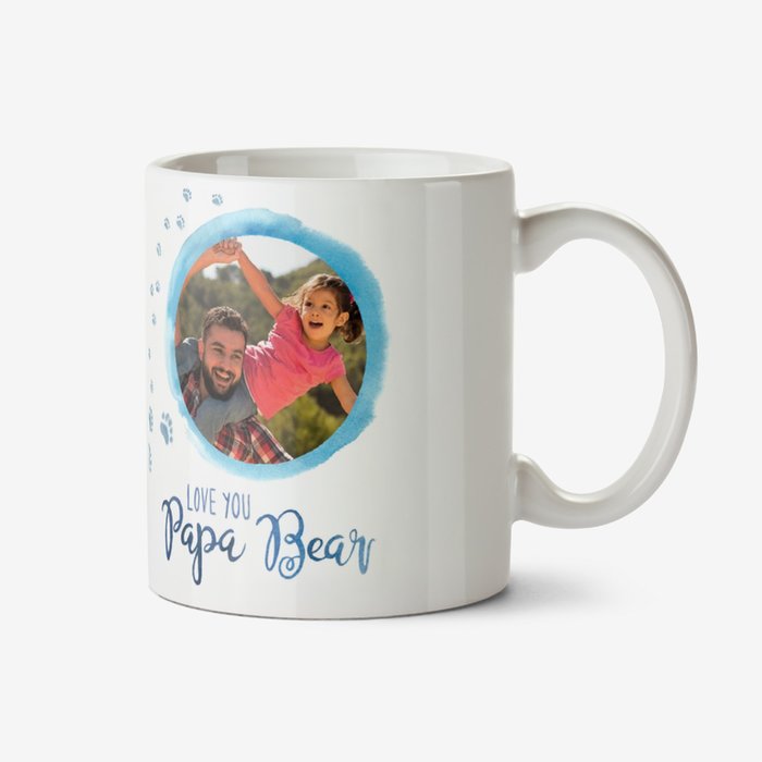 Citrus Bunn - Illustrated Papa Bear And Cub. Love You Papa Bear Photo Upload Mug