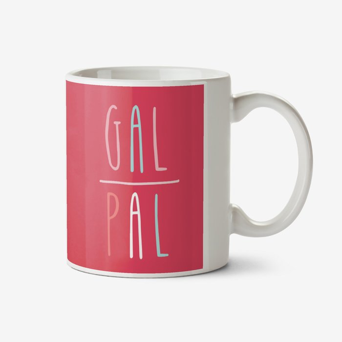 Bright Red Gal Pal Custom Photo Upload Mug