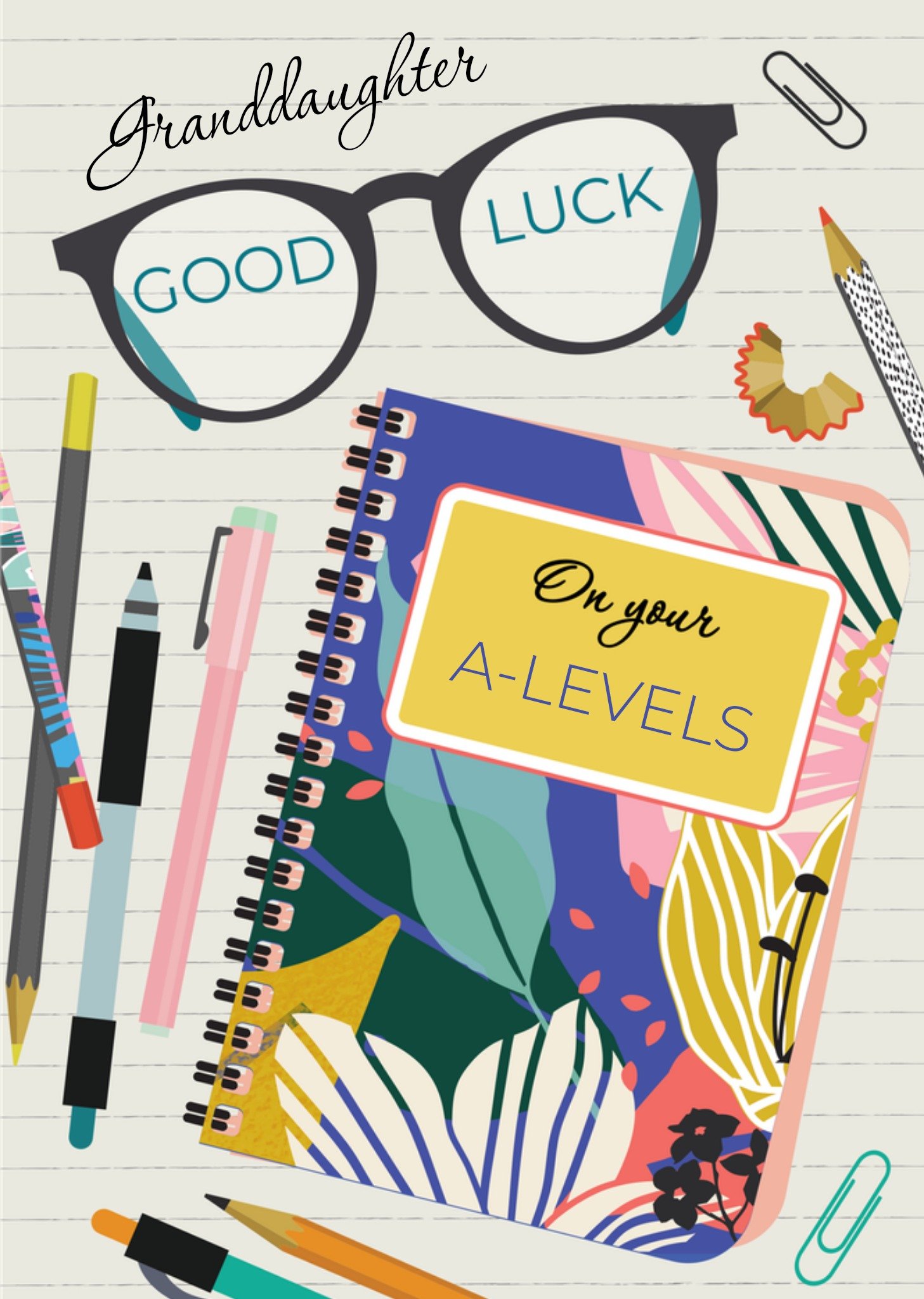 Moonpig Laura Darrington Granddaughter Good Luck On Your A Levels Good Luck Exams Card