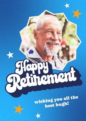 Block Party Stars Photo Upload Retirement Card