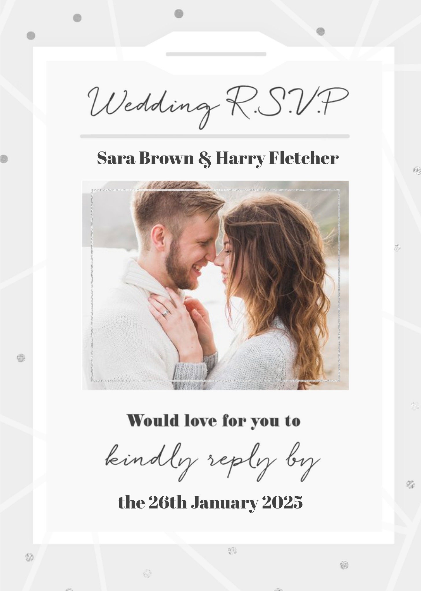 Moonpig Wedding Rsvp Photo Upload Card