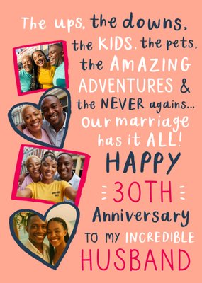 Our Marriage Has It All Photo Upload Anniversary Card