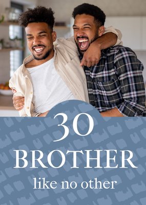 Brother Like No Other 30th Birthday Photo Upload Card