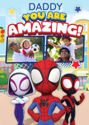 Spidey And His Amazing Friends Daddy You Are Amazing Photo Upload Valentine's Day Card