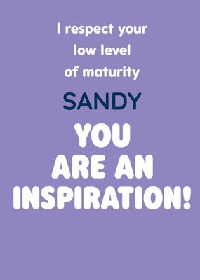 Typographical Funny Low Level Of Maturity Birthday Card Birthday Card