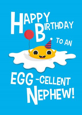 Scribbler Happy Birthday To An Egg Cellent Nephew Illustrated Fried Egg Card