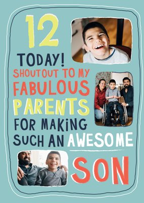 Such An Awesome Son Photo Upload Birthday Card