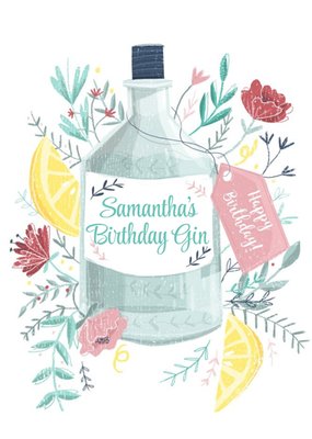 Birthday Card - Birthday Gin - Alcohol - Gin And Tonic