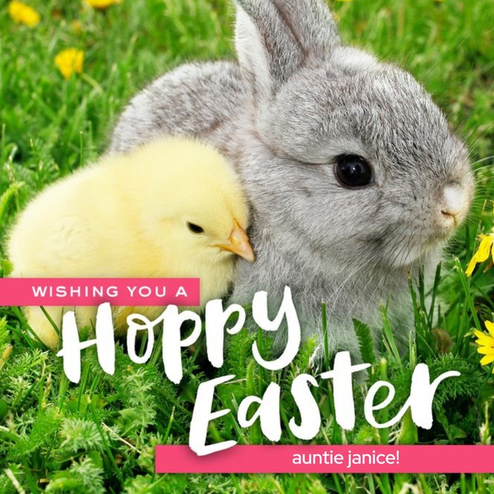 Wishing You A Hoppy Easter Personalised Card