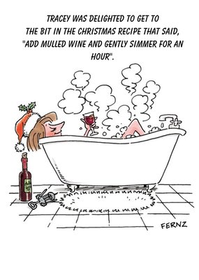 Add Mulled Wine And Gently Simmer Personalised Happy Christmas Card