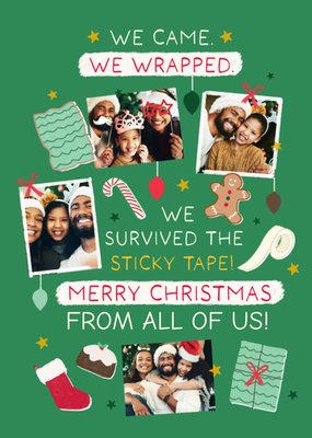 We Came We Wrapped Photo Upload Christmas Card