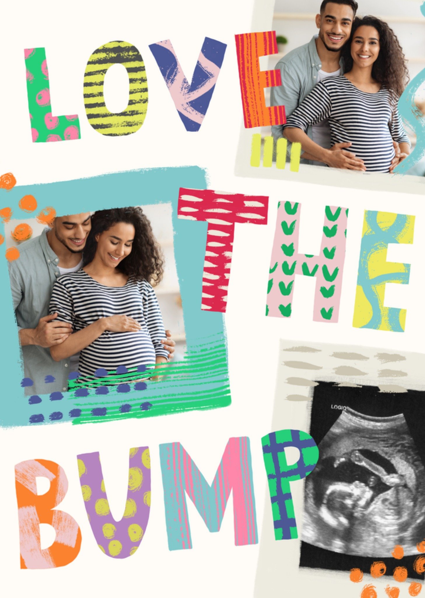 Moonpig Love The Bump Photo Upload Father's Day Card