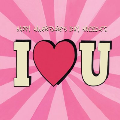 James Ellis I Heart You Personalised Card