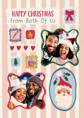 Happy Christmas From The Both Of Us Photo Upload Card