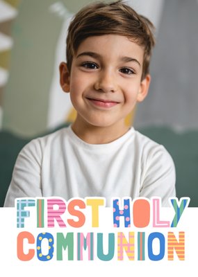 First Holy Communion Photo Upload Card
