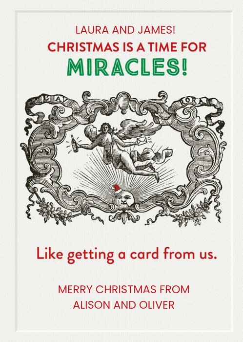 Personalised Christmas Miracles Card