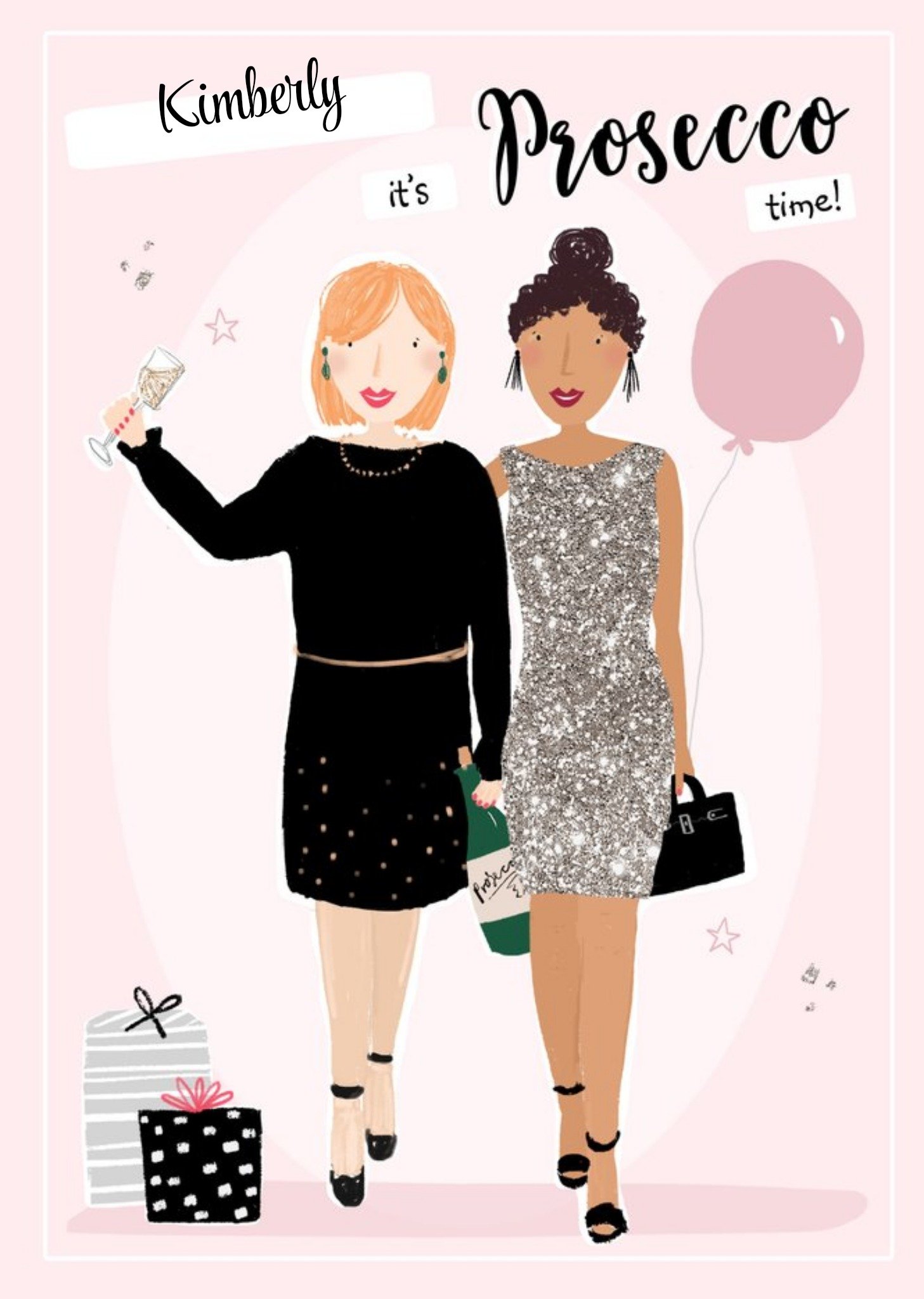 Moonpig It's Prosecco Time Birthday Card
