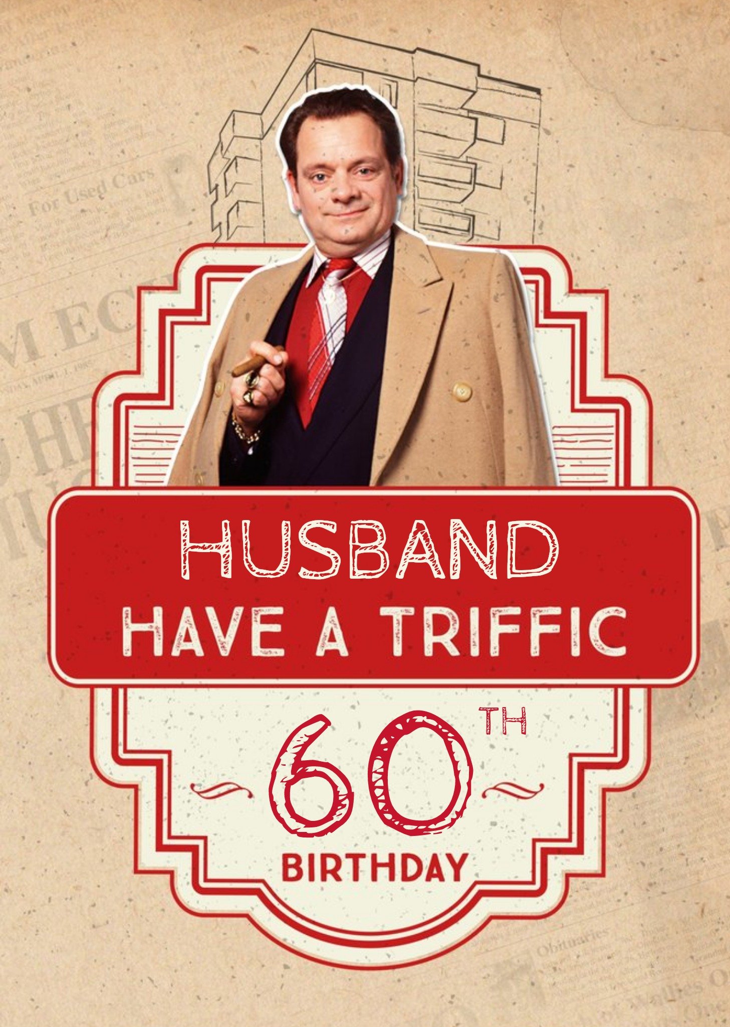 Bbc Only Fools And Horses Husband 60th Birthday Card