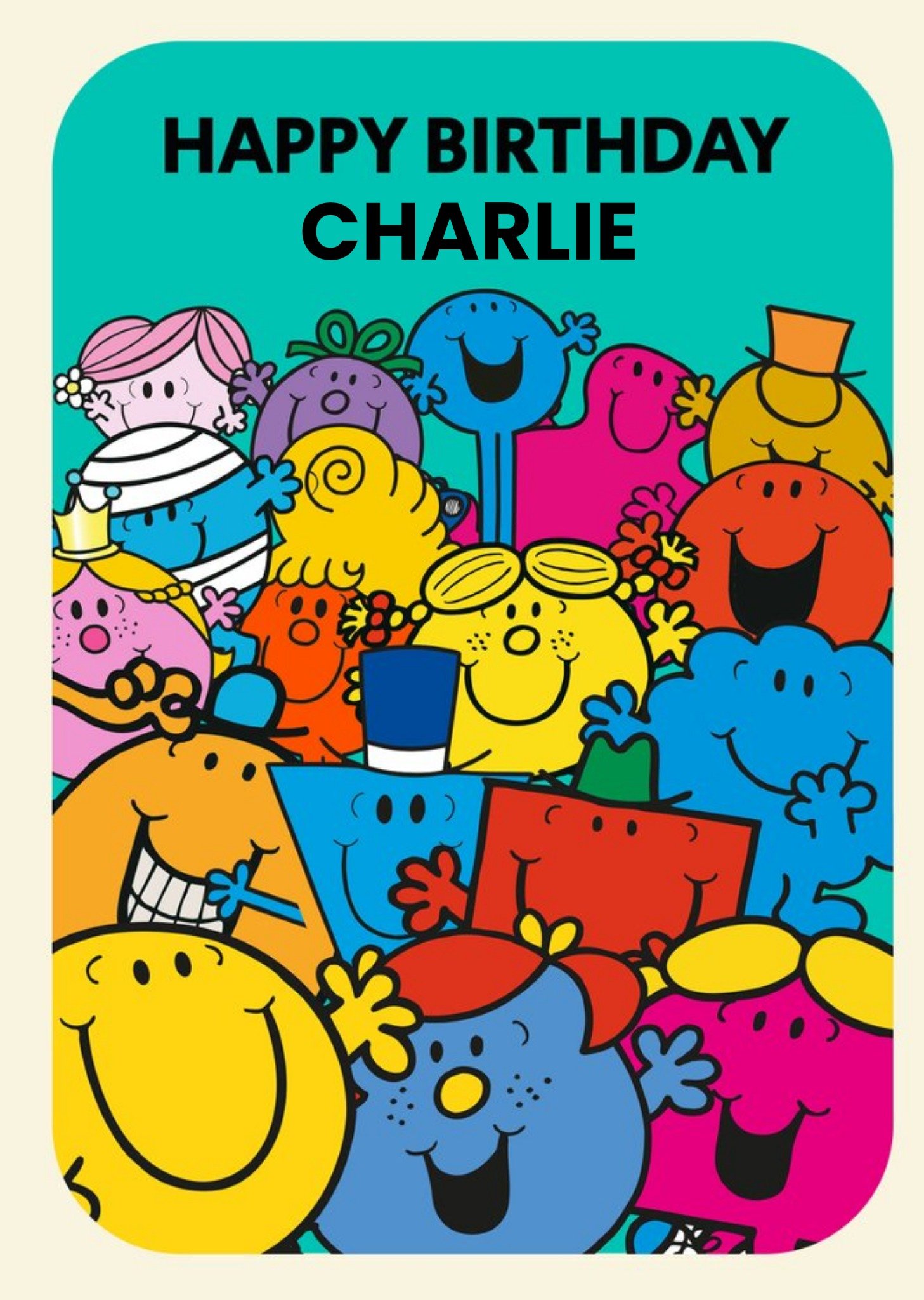 Other Mr Men And Little Miss Retro Happy Birthday Card