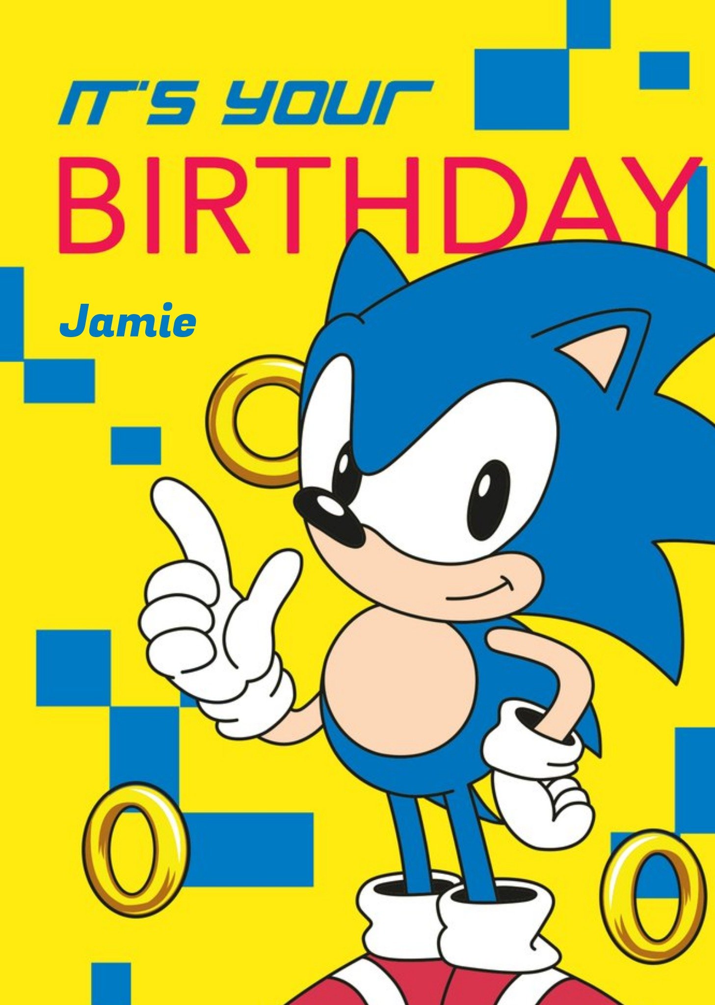 Moonpig Sega Sonic Its Your Birthday Card