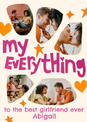 My Everything Best Girlfriend Photo Upload Valentine's Day Card