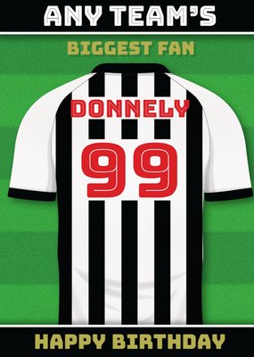 Football Legends Name And Number Football Shirt Birthday Card