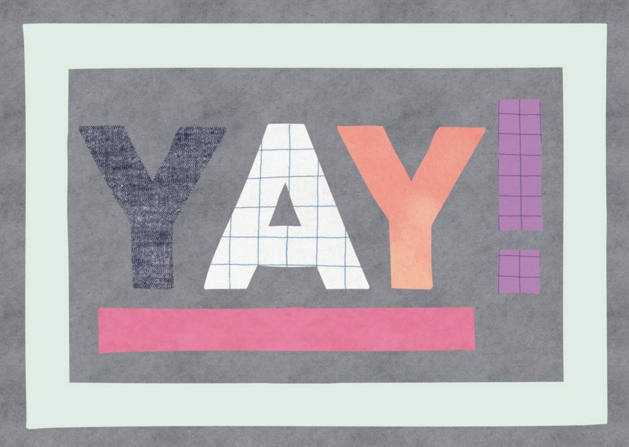 Moonpig Colourful Block Letters Yay Card