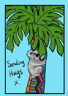 Koala Sending Hugs Postcard