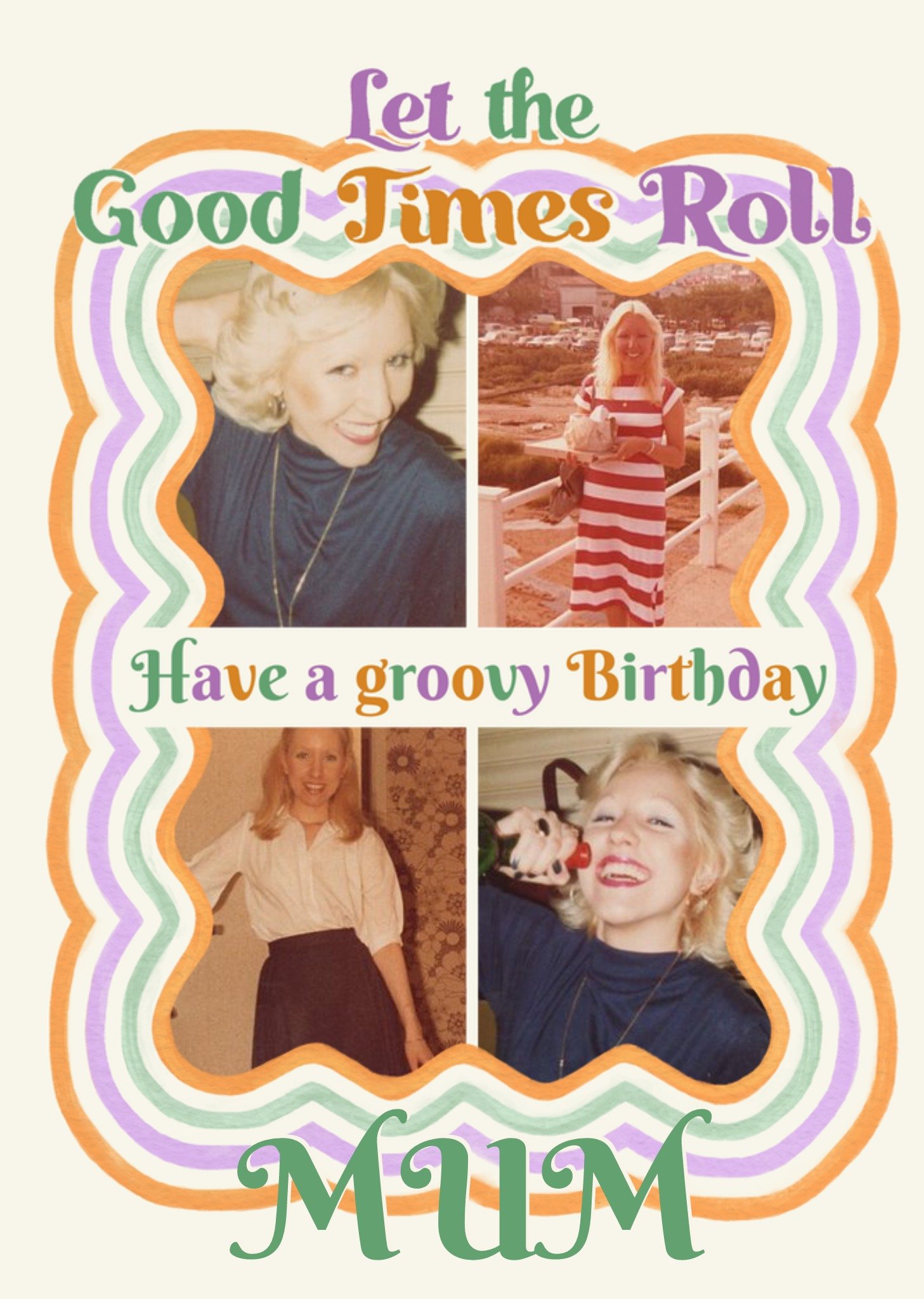 Moonpig Groovy Photo Upload Birthday Card