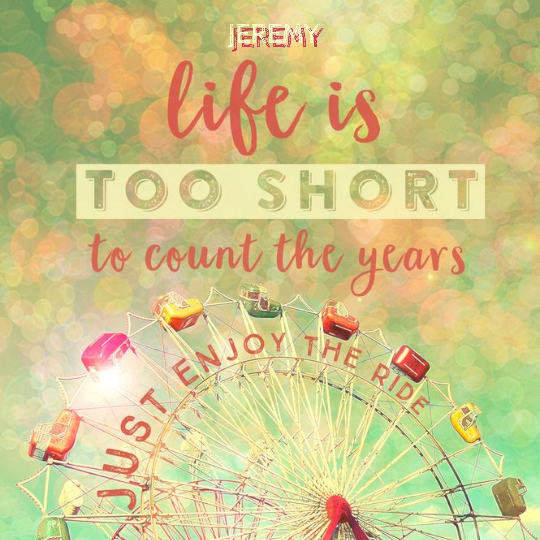Moonpig Ferris Wheel Life Is Too Short To Count The Years Personalised Birthday Card