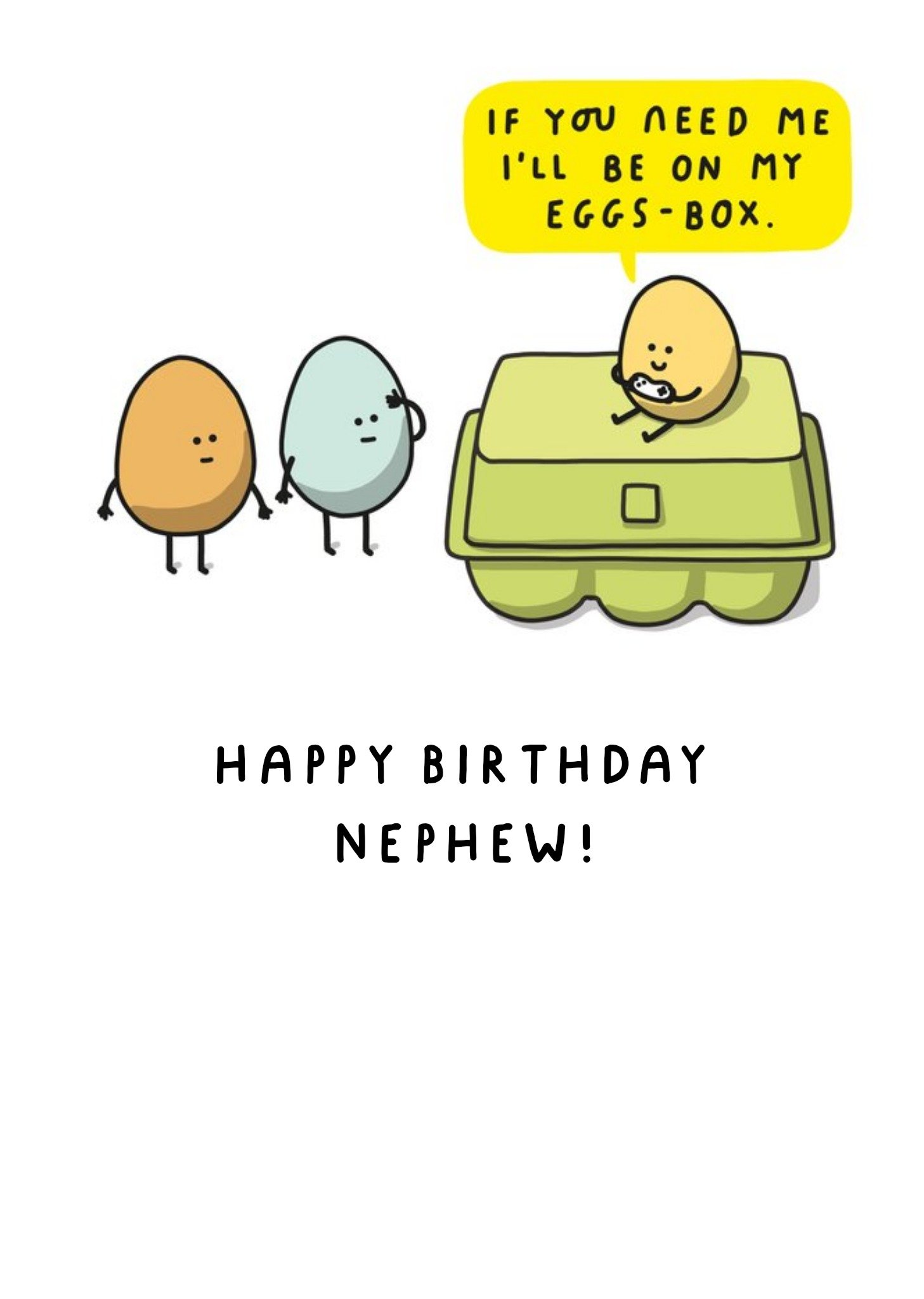 Moonpig Mungo And Shoddy Be On The Egg Box Birthday Gaming Card