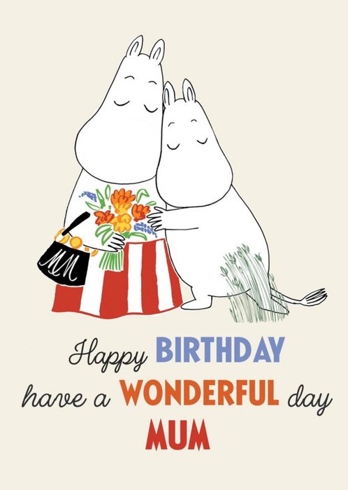 Cute Moomin Mum Wonderful Birthday Card