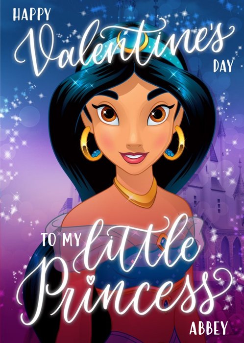 Disney Princess Jasmine Happy Valentine's Day to Daughter Card